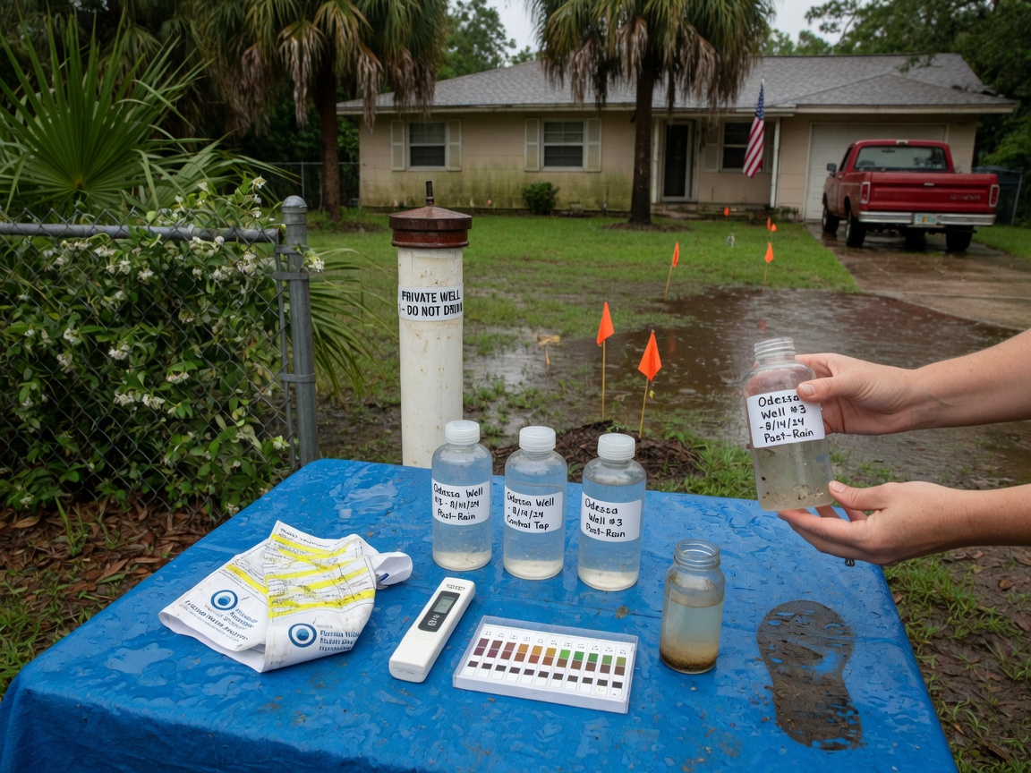 What Local Well Water Tests Reveal in Odessa Florida After Summer Rains